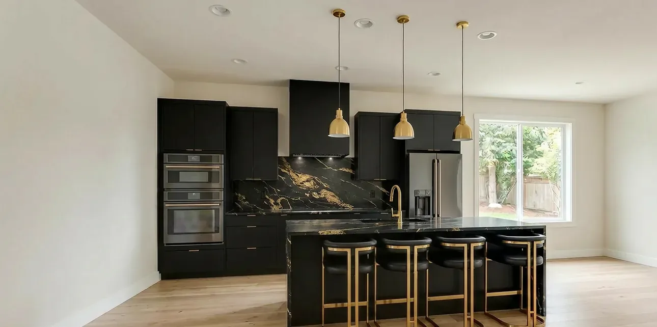 The same room, a darker scheme — after virtual staging